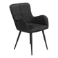 Fairmont Black Suede & Black Metal Dining Chair (Set of 2) | Ortholuxe Home - Photo 2