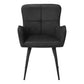 Fairmont Black Suede & Black Metal Dining Chair (Set of 2) | Ortholuxe Home - Photo 3