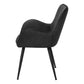 Fairmont Black Suede & Black Metal Dining Chair (Set of 2) | Ortholuxe Home - Photo 4