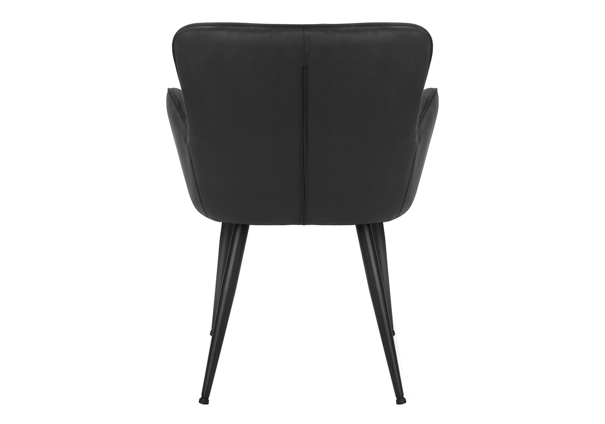 Fairmont Black Suede & Black Metal Dining Chair (Set of 2) | Ortholuxe Home - Photo 5