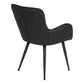 Fairmont Black Suede & Black Metal Dining Chair (Set of 2) | Ortholuxe Home - Photo 6