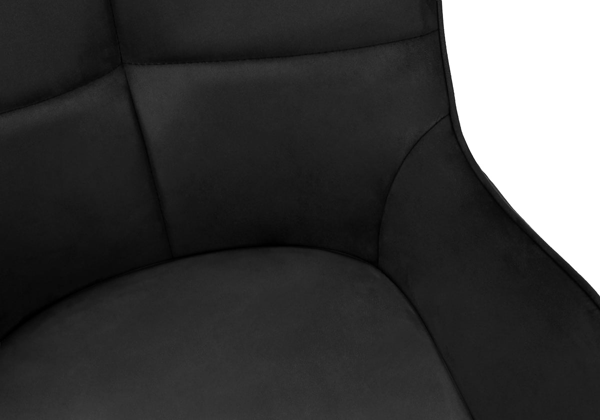 Fairmont Black Suede & Black Metal Dining Chair (Set of 2) | Ortholuxe Home - Photo 7