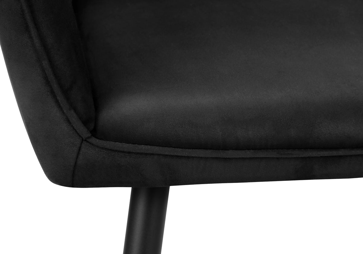 Fairmont Black Suede & Black Metal Dining Chair (Set of 2) | Ortholuxe Home - Photo 9