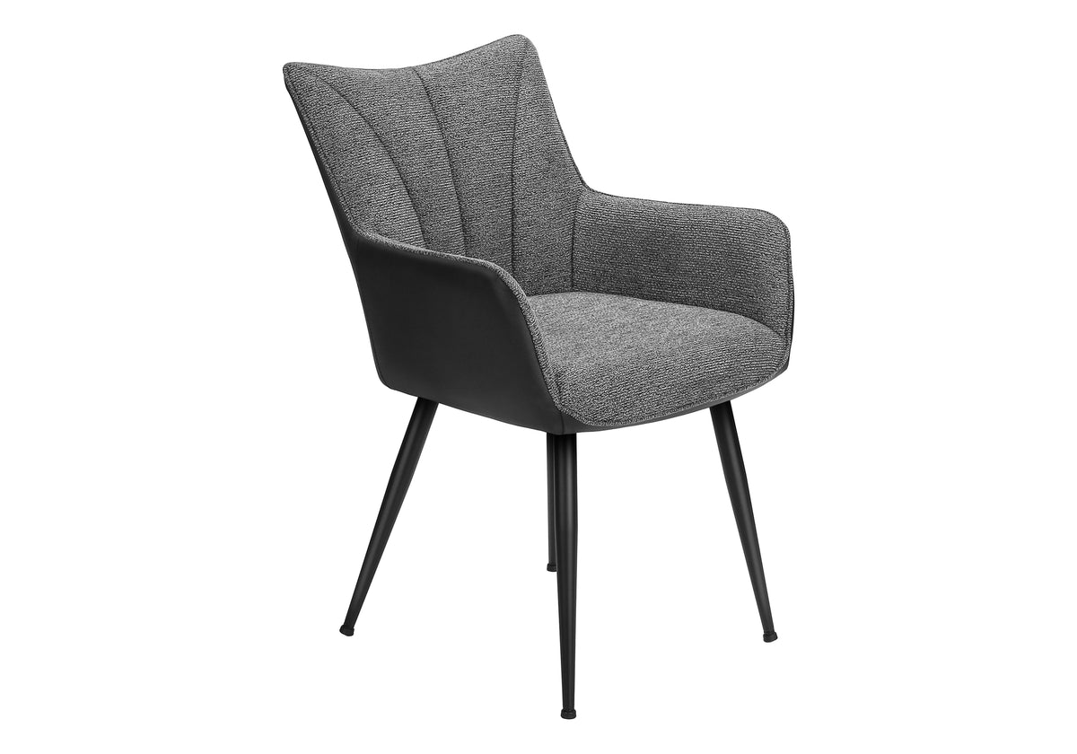 Fairmont Black Leather-Look Dining Chair (Set of 2) | Ortholuxe Home - Photo 2