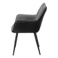 Fairmont Black Leather-Look Dining Chair (Set of 2) | Ortholuxe Home - Photo 4