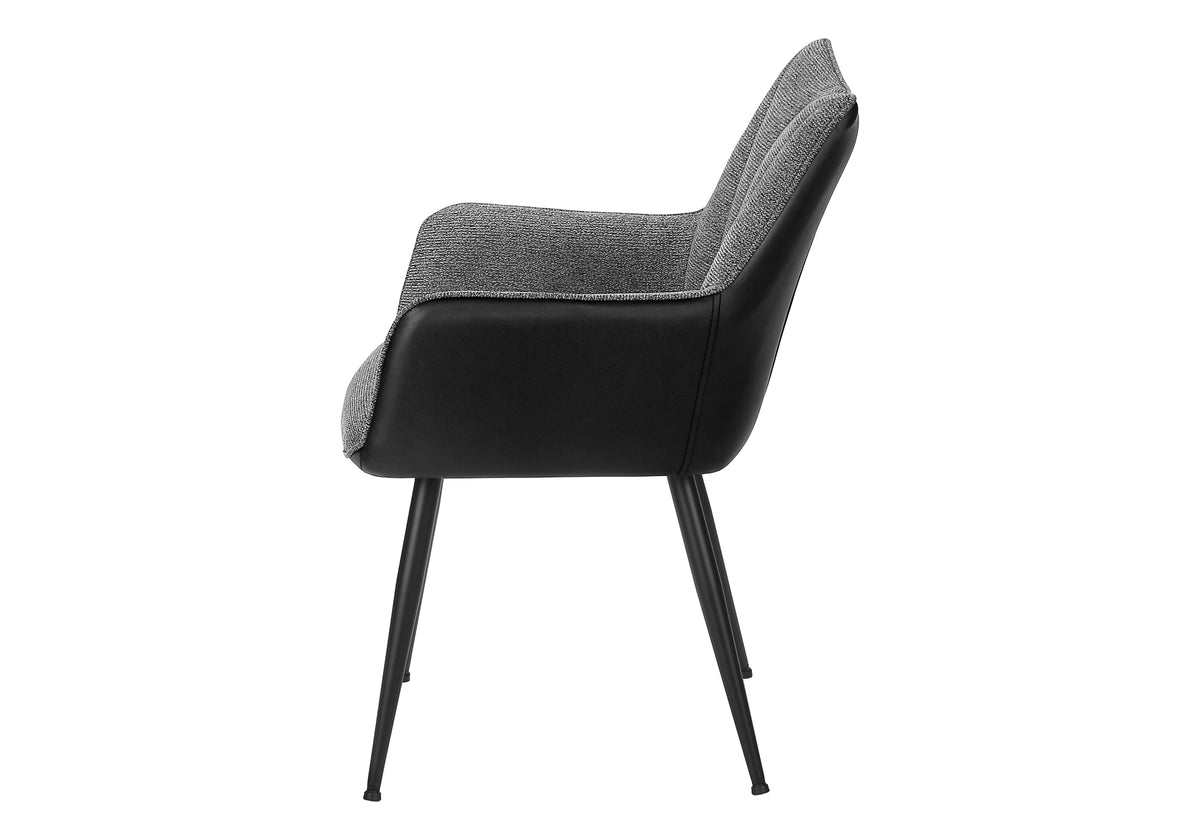 Fairmont Black Leather-Look Dining Chair (Set of 2) | Ortholuxe Home - Photo 4
