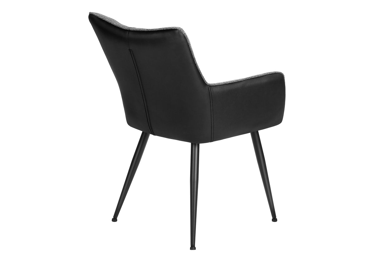 Fairmont Black Leather-Look Dining Chair (Set of 2) | Ortholuxe Home - Photo 6