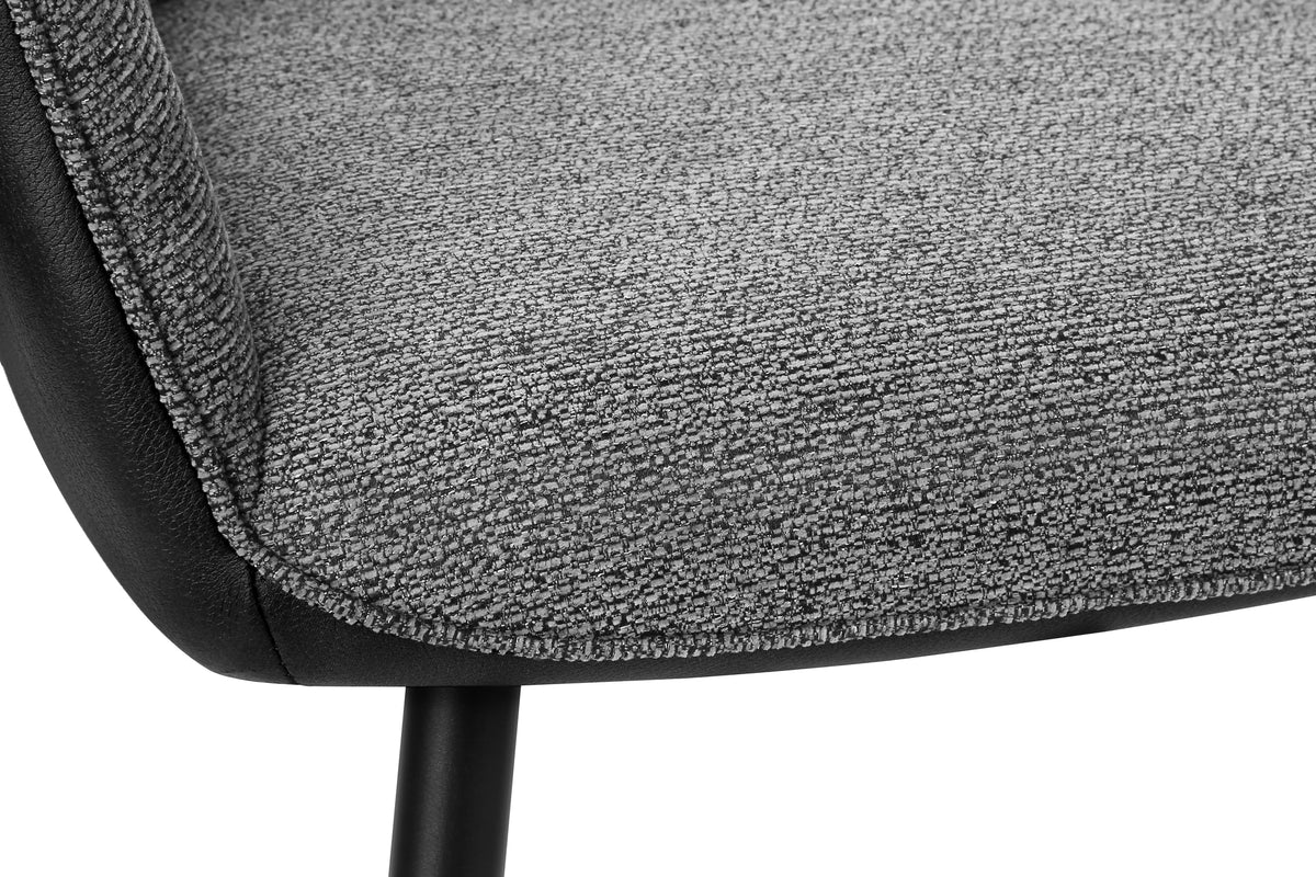 Fairmont Black Leather-Look Dining Chair (Set of 2) | Ortholuxe Home - Photo 9