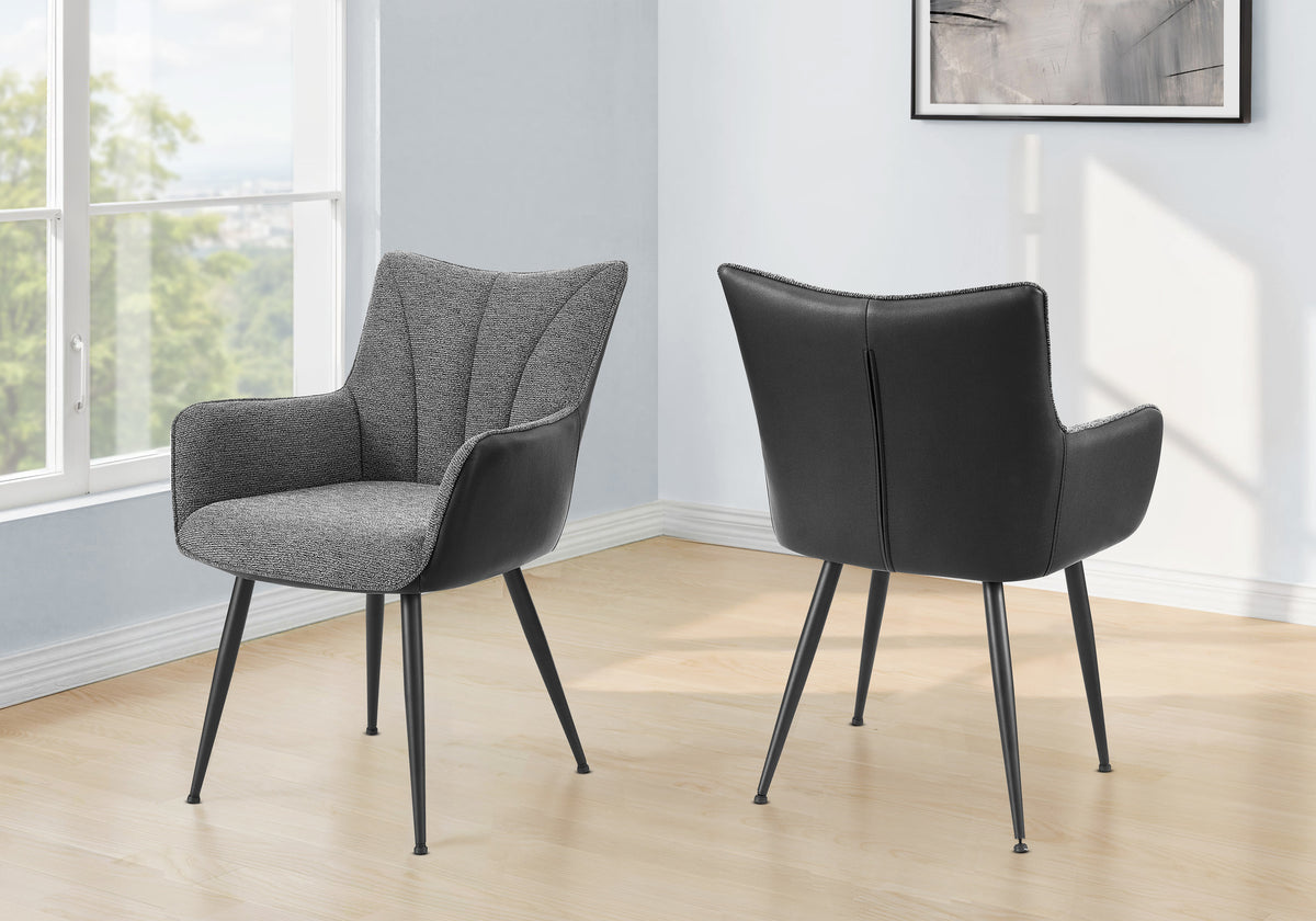 Fairmont Black Leather-Look Dining Chair (Set of 2) | Ortholuxe Home