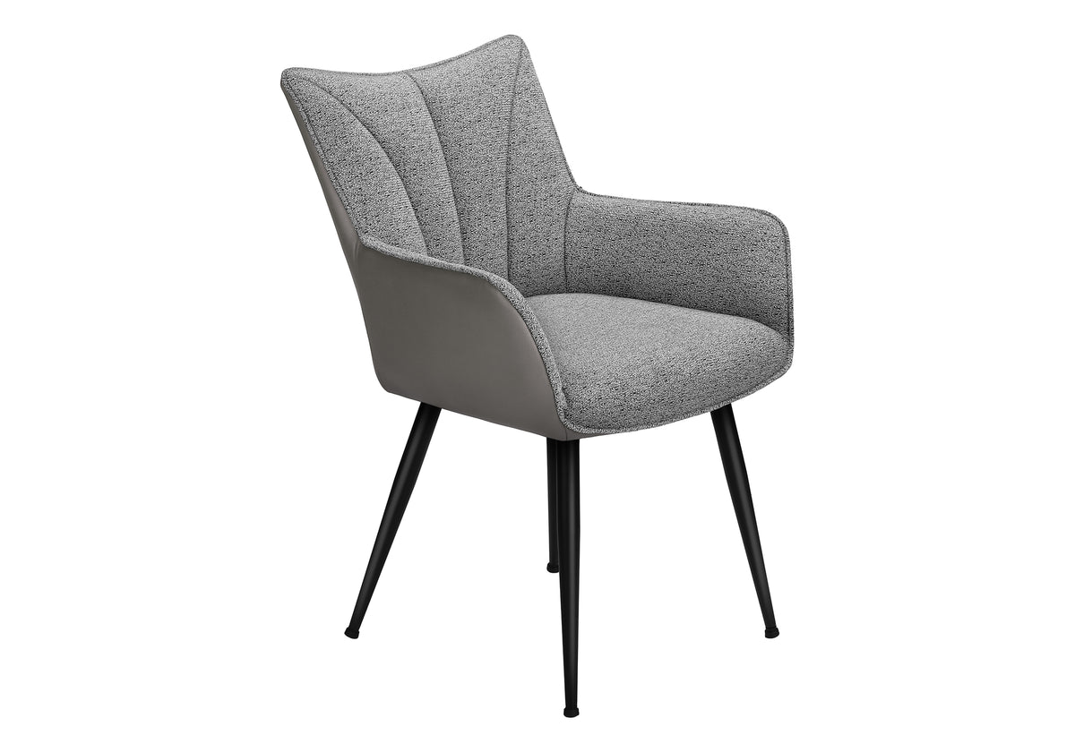 Fairmont Grey Leather-Look Dining Chair (Set of 2) | Ortholuxe Home - Photo 2