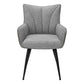 Fairmont Grey Leather-Look Dining Chair (Set of 2) | Ortholuxe Home - Photo 3