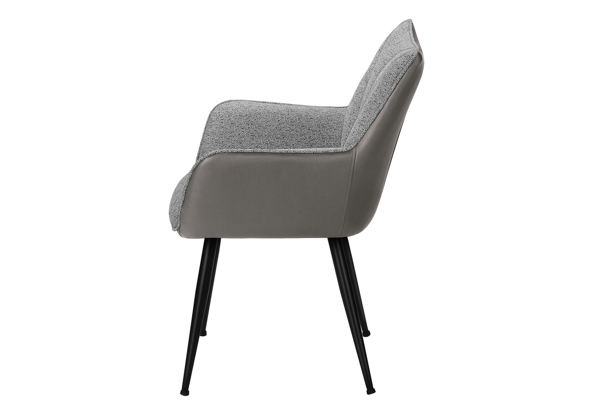 Fairmont Grey Leather-Look Dining Chair (Set of 2) | Ortholuxe Home - Photo 4