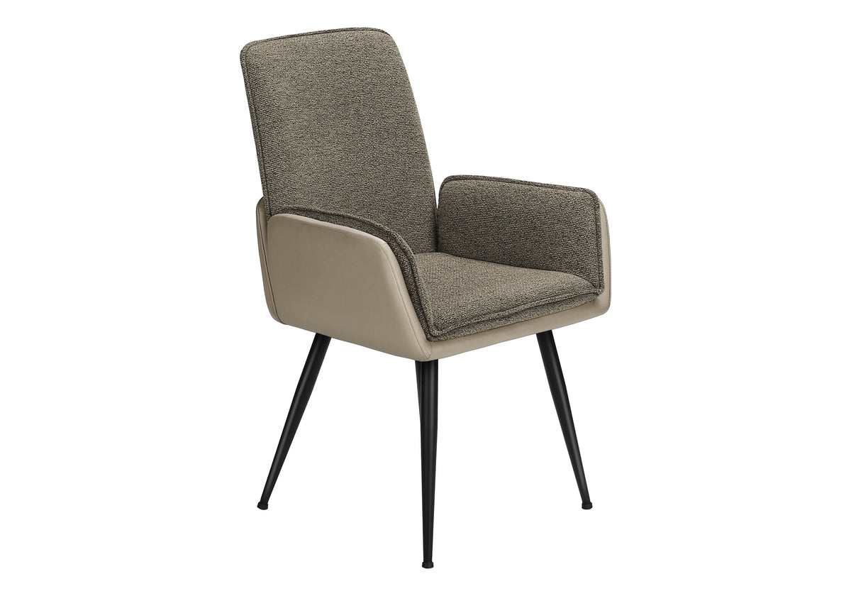 Garnet Taupe Leather-Look Dining Chair (Set of 2) | Ortholuxe Home - Photo 2