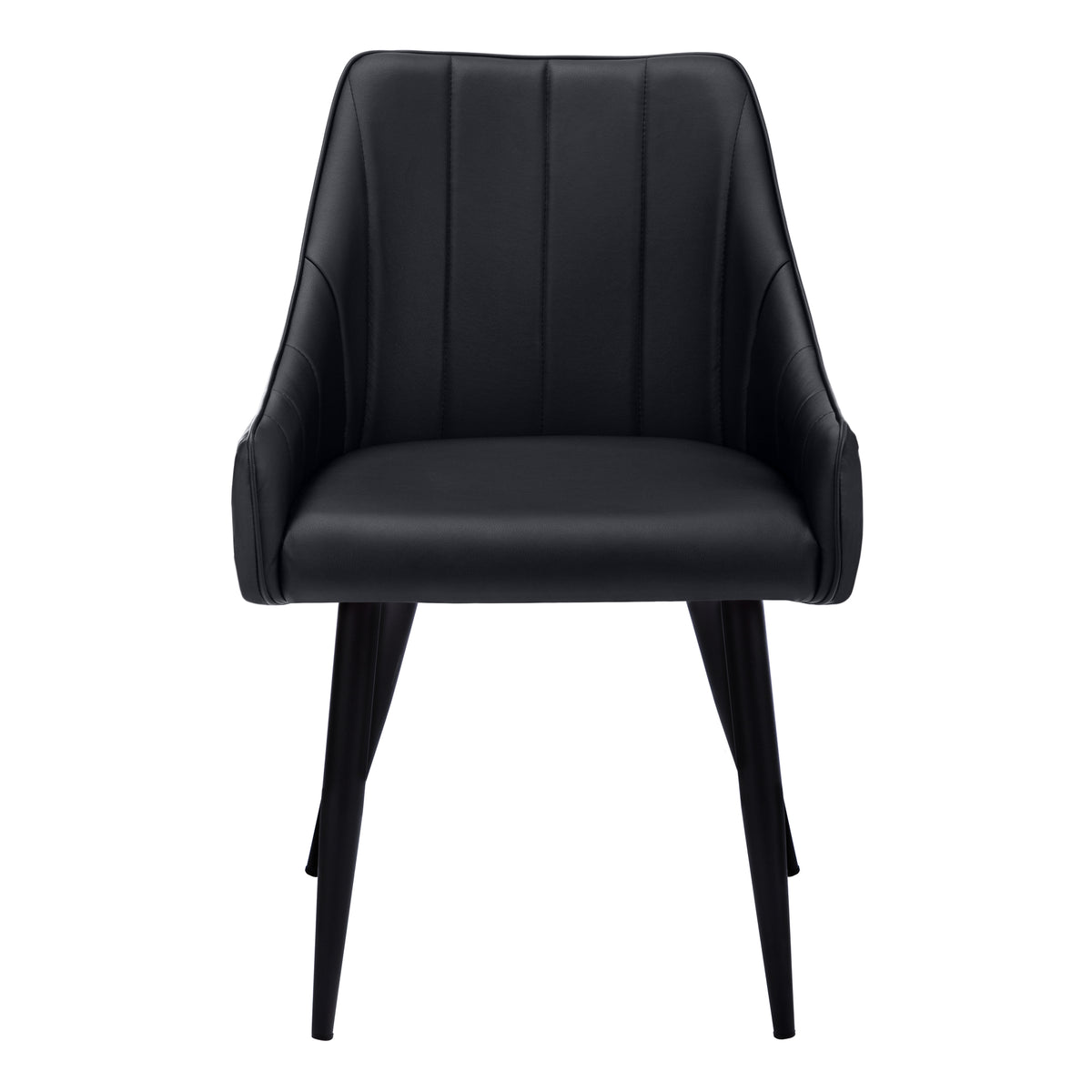 Garnet Black Leather-Look Dining Chair (Set of 2) | Ortholuxe Home - Photo 3