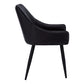 Garnet Black Leather-Look Dining Chair (Set of 2) | Ortholuxe Home - Photo 5