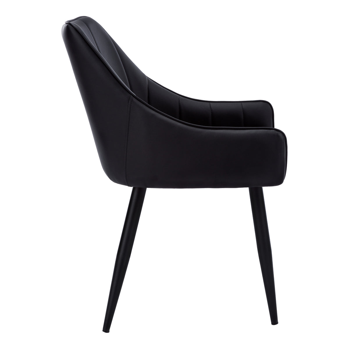 Garnet Black Leather-Look Dining Chair (Set of 2) | Ortholuxe Home - Photo 5