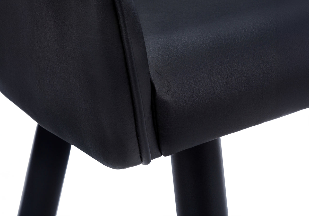 Garnet Black Leather-Look Dining Chair (Set of 2) | Ortholuxe Home - Photo 8
