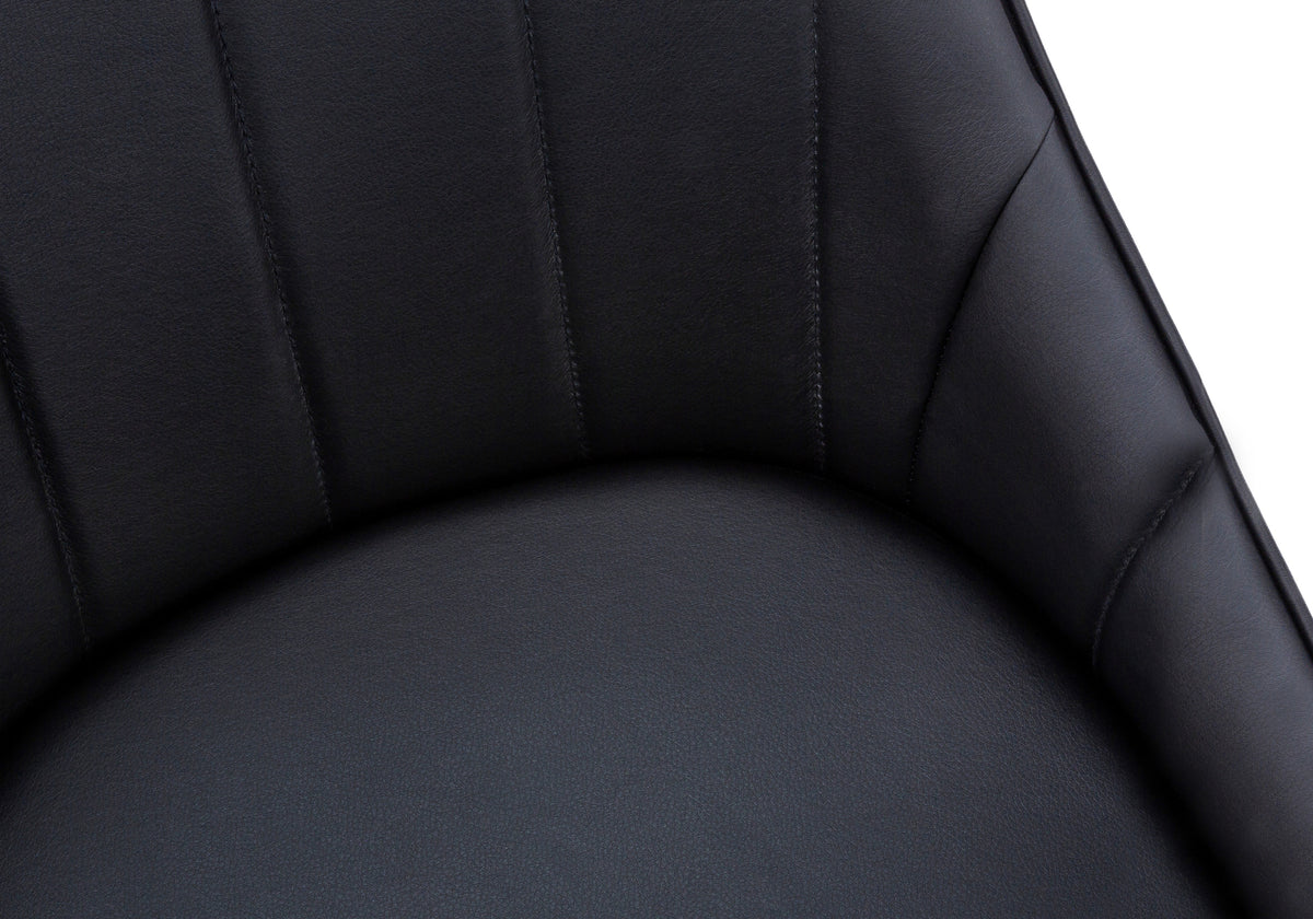 Garnet Black Leather-Look Dining Chair (Set of 2) | Ortholuxe Home - Photo 9