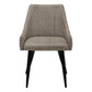 Garnet Taupe Fabric & Black Metal Dining Chair (Set of 2) | Ortholuxe Home - Photo 3