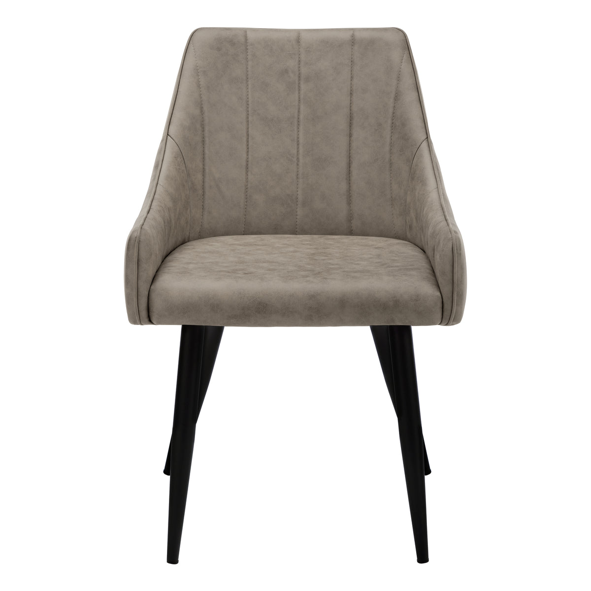 Garnet Taupe Fabric & Black Metal Dining Chair (Set of 2) | Ortholuxe Home - Photo 3