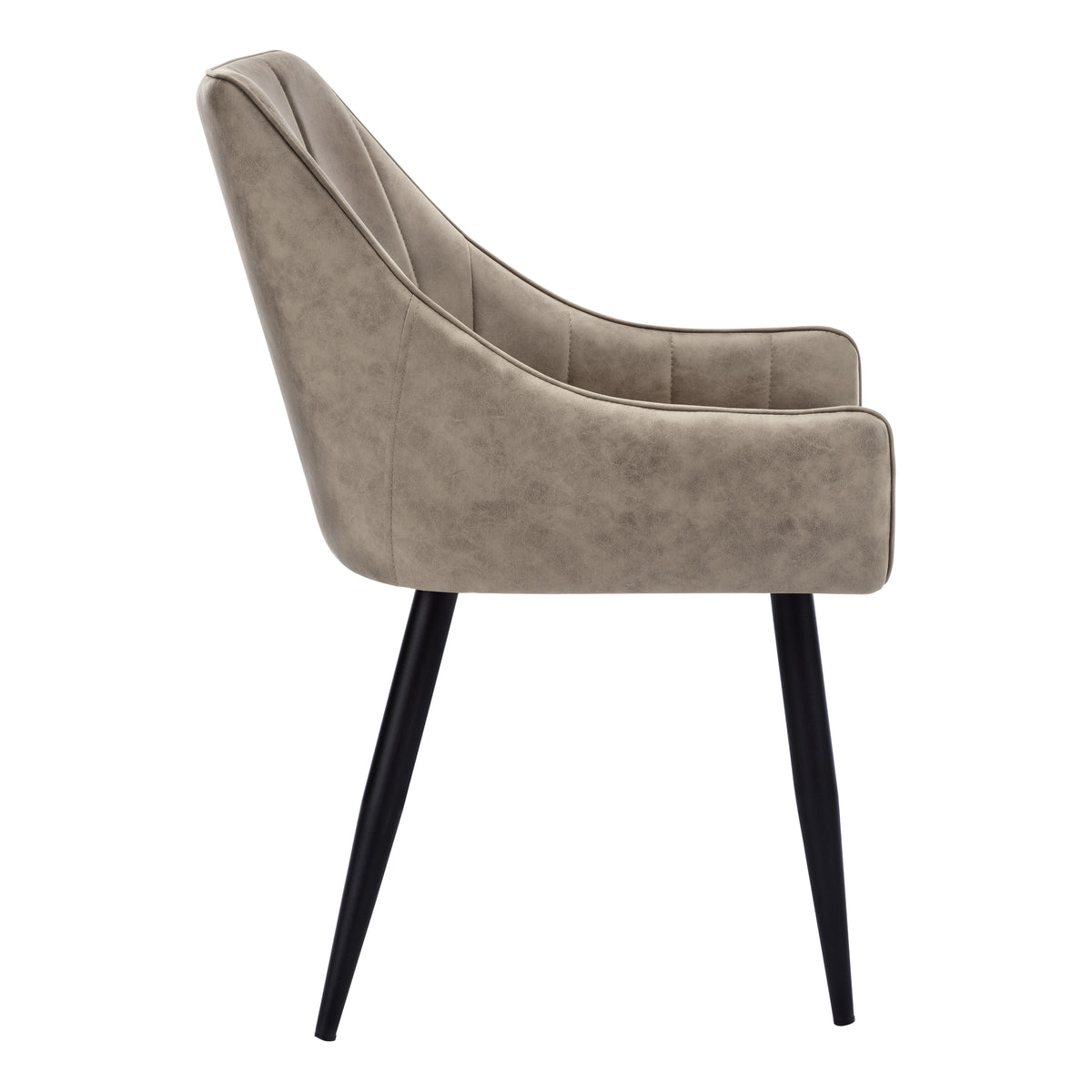 Garnet Taupe Fabric & Black Metal Dining Chair (Set of 2) | Ortholuxe Home - Photo 5