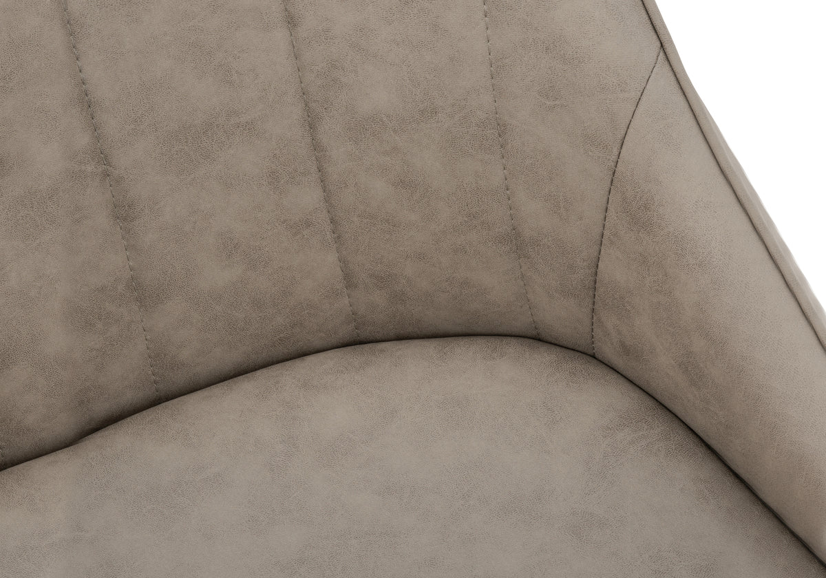 Garnet Taupe Fabric & Black Metal Dining Chair (Set of 2) | Ortholuxe Home - Photo 9