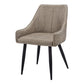 Garnet Taupe Fabric & Black Metal Dining Chair (Set of 2) | Ortholuxe Home - Photo 2