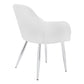 Hollis White Leather-Look & Chrome Dining Chair (Set of 2) | Ortholuxe Home - Photo 4