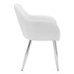 Hollis White Leather-Look & Chrome Dining Chair (Set of 2) | Ortholuxe Home - Photo 5