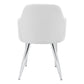 Hollis White Leather-Look & Chrome Dining Chair (Set of 2) | Ortholuxe Home - Photo 6