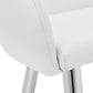 Hollis White Leather-Look & Chrome Dining Chair (Set of 2) | Ortholuxe Home - Photo 8
