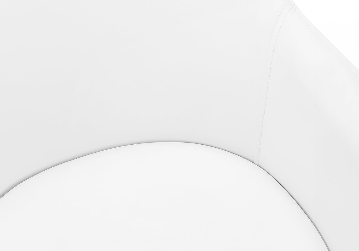 Hollis White Leather-Look & Chrome Dining Chair (Set of 2) | Ortholuxe Home - Photo 9