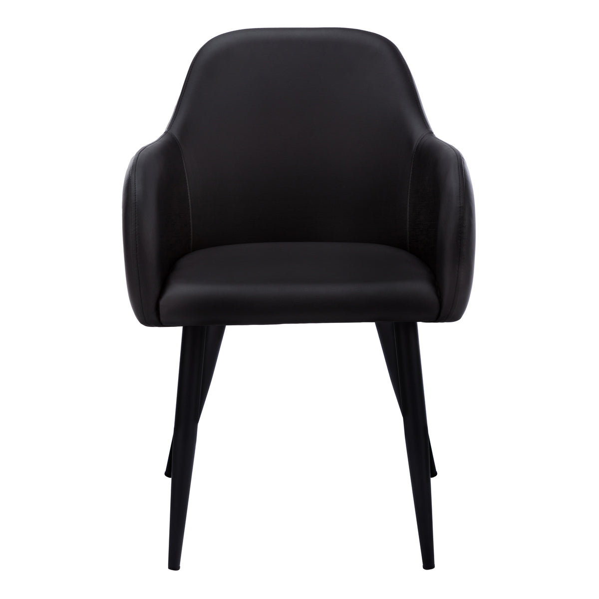 Hollis Black Leather-Look Dining Chair (Set of 2) | Ortholuxe Home - Photo 3