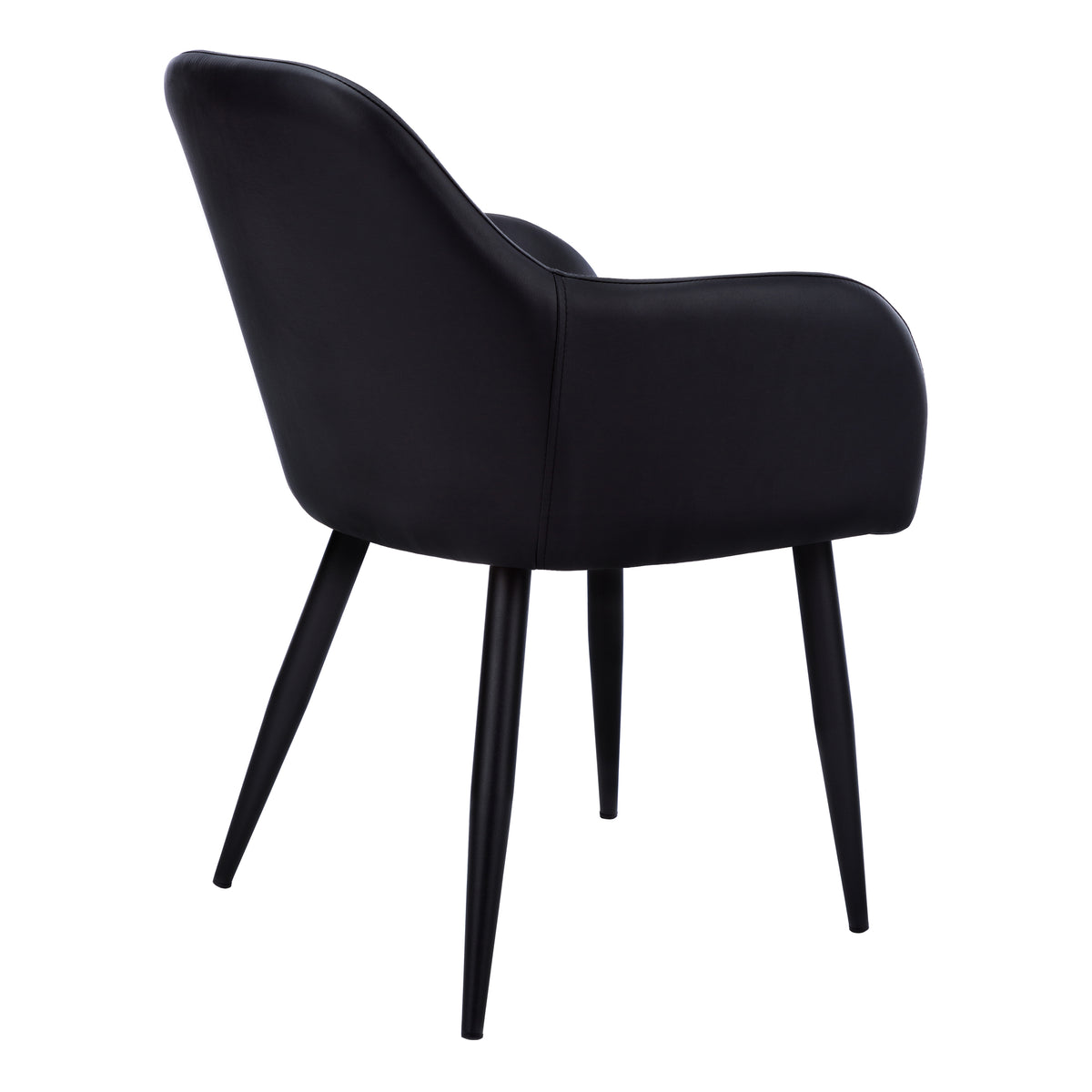 Hollis Black Leather-Look Dining Chair (Set of 2) | Ortholuxe Home - Photo 4