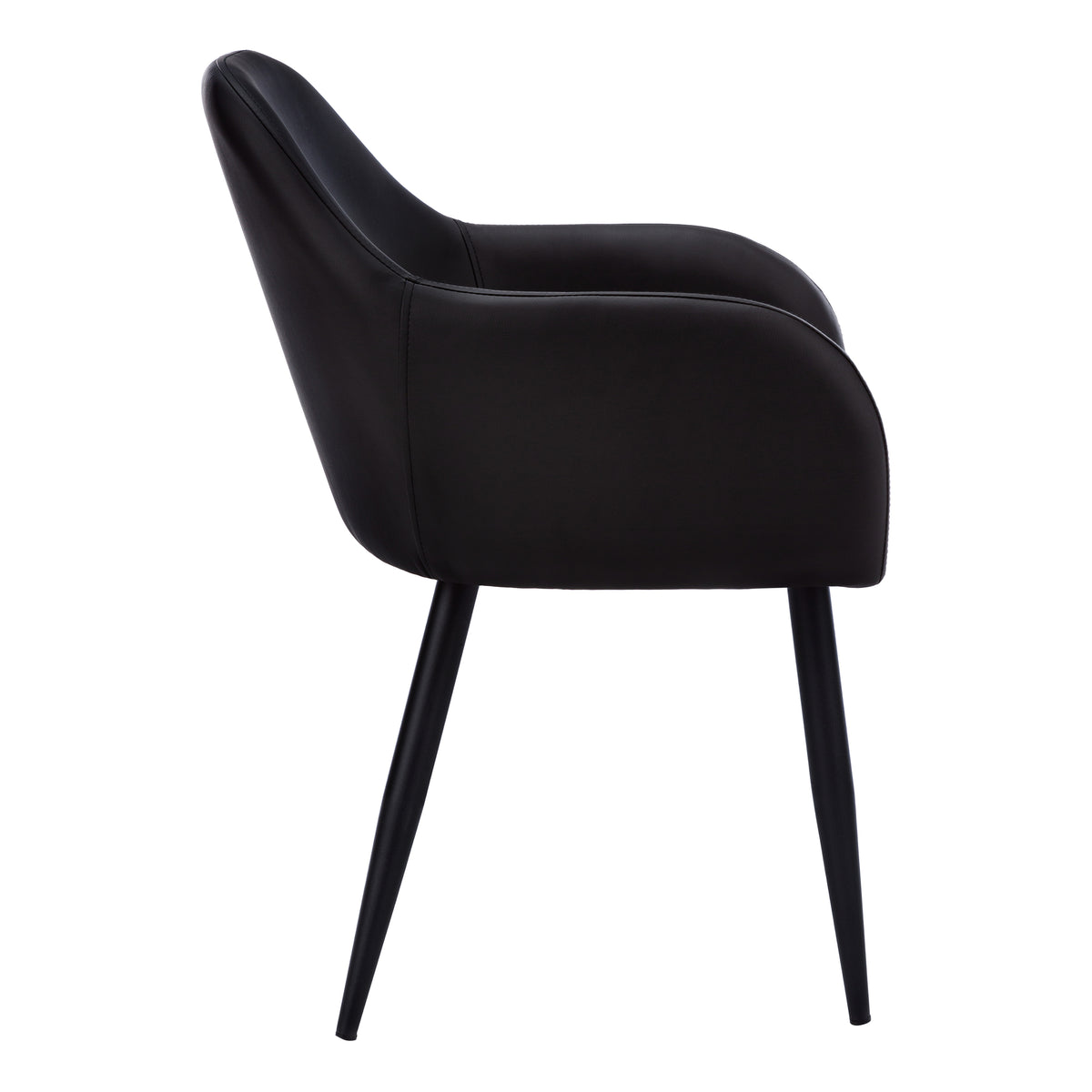 Hollis Black Leather-Look Dining Chair (Set of 2) | Ortholuxe Home - Photo 5