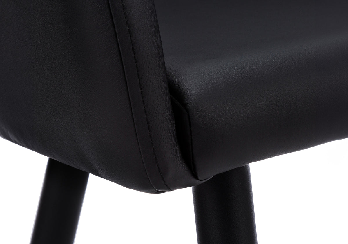 Hollis Black Leather-Look Dining Chair (Set of 2) | Ortholuxe Home - Photo 8