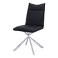 Jade Black Leather-Look & Chrome Dining Chair (Set of 2) | Ortholuxe Home - Photo 2