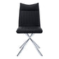 Jade Black Leather-Look & Chrome Dining Chair (Set of 2) | Ortholuxe Home - Photo 3