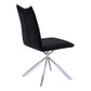 Jade Black Leather-Look & Chrome Dining Chair (Set of 2) | Ortholuxe Home - Photo 4