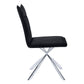 Jade Black Leather-Look & Chrome Dining Chair (Set of 2) | Ortholuxe Home - Photo 5