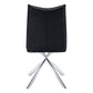 Jade Black Leather-Look & Chrome Dining Chair (Set of 2) | Ortholuxe Home - Photo 6