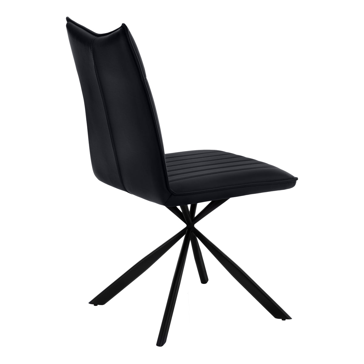 Jade Black Leather-Look Dining Chair (Set of 2) | Ortholuxe Home - Photo 4