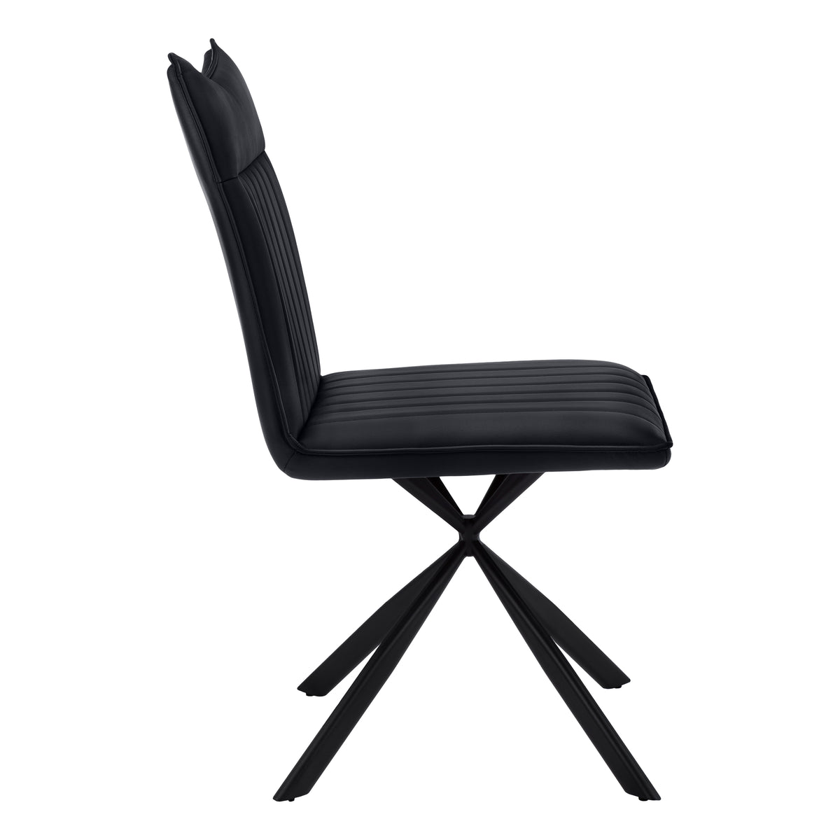 Jade Black Leather-Look Dining Chair (Set of 2) | Ortholuxe Home - Photo 5