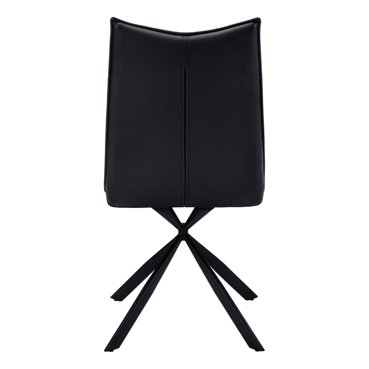 Jade Black Leather-Look Dining Chair (Set of 2) | Ortholuxe Home - Photo 6