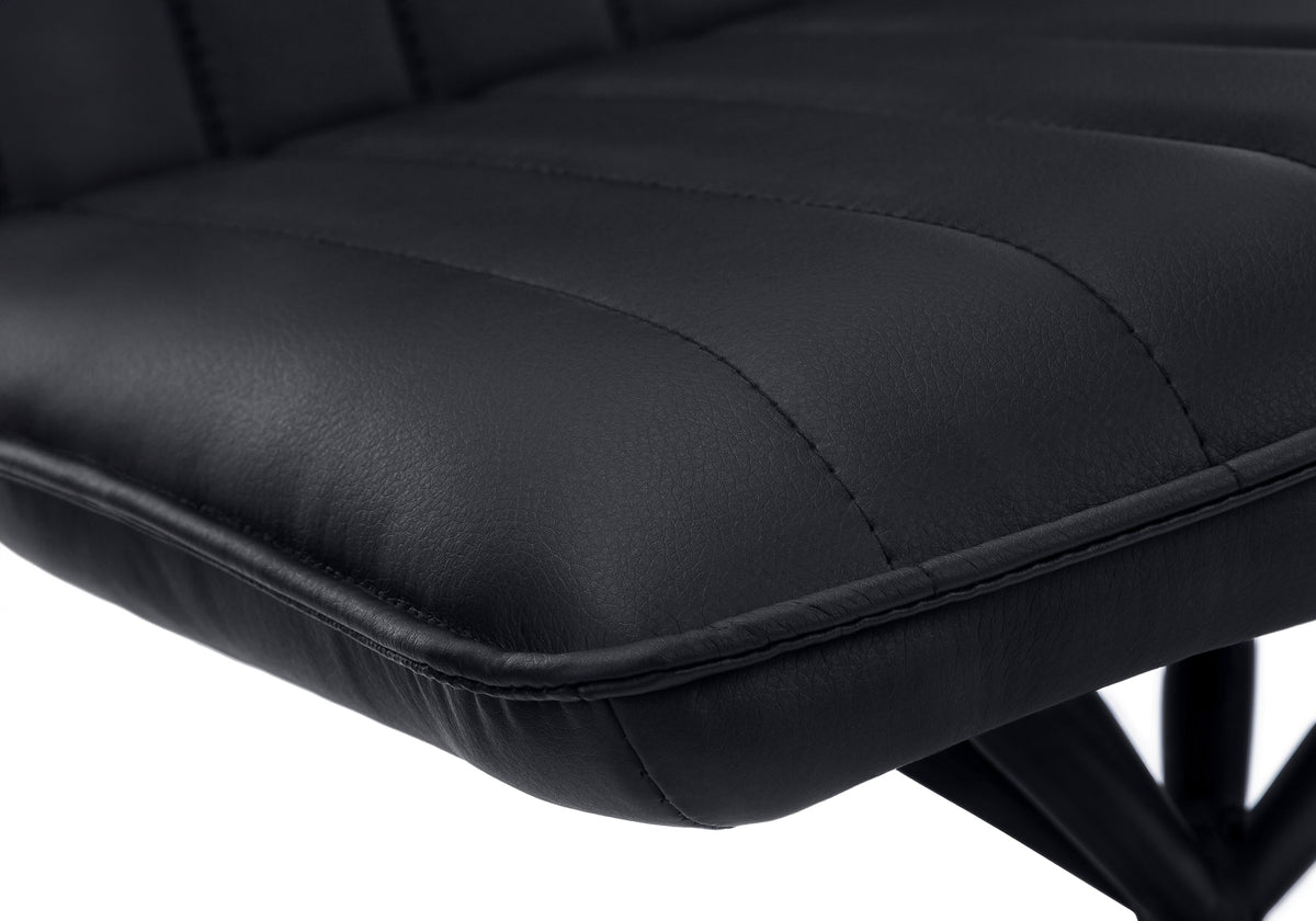 Jade Black Leather-Look Dining Chair (Set of 2) | Ortholuxe Home - Photo 8