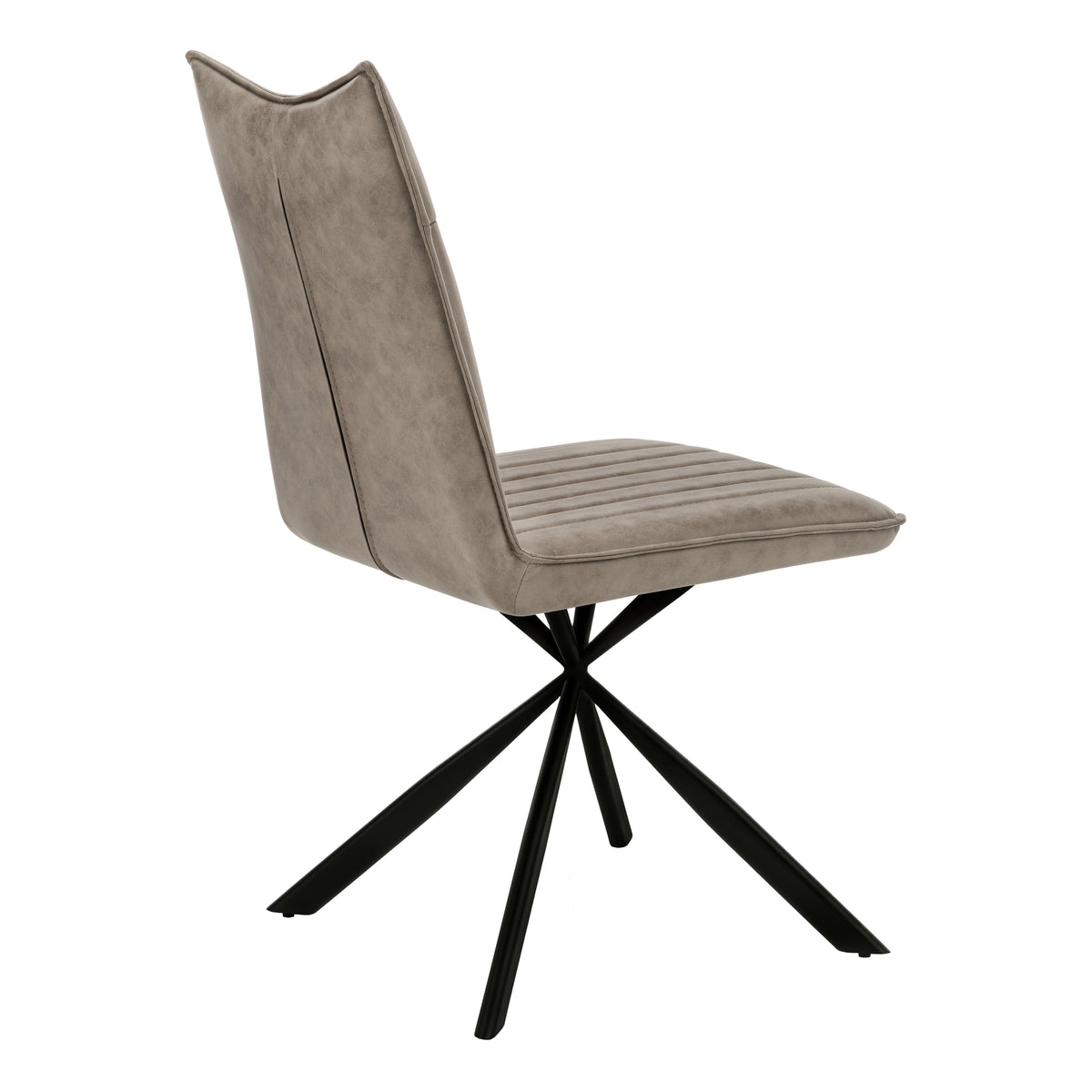 Jade Taupe Fabric & Black Metal Dining Chair (Set of 2) | Ortholuxe Home - Photo 4