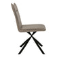 Jade Taupe Fabric & Black Metal Dining Chair (Set of 2) | Ortholuxe Home - Photo 5