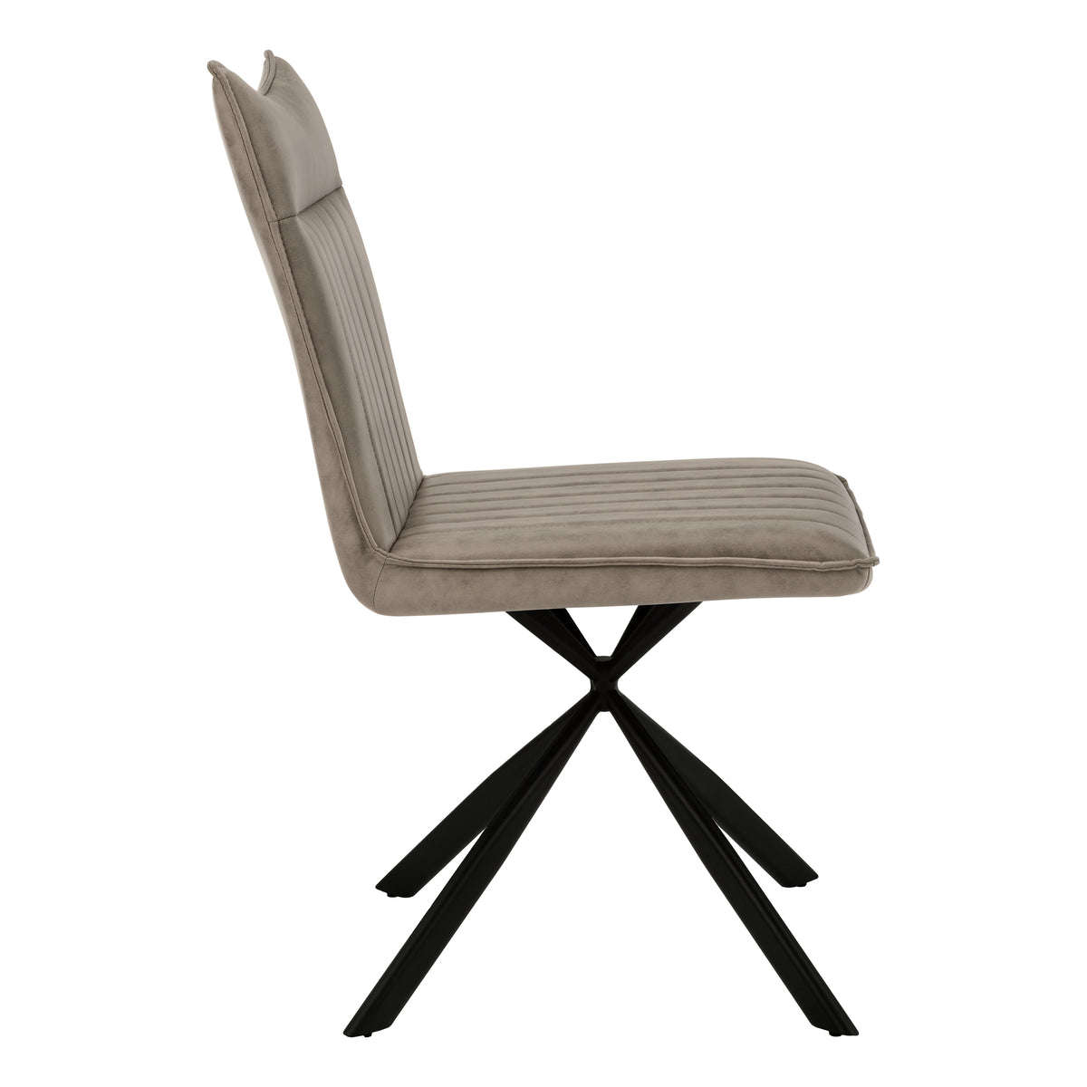 Jade Taupe Fabric & Black Metal Dining Chair (Set of 2) | Ortholuxe Home - Photo 5