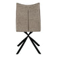 Jade Taupe Fabric & Black Metal Dining Chair (Set of 2) | Ortholuxe Home - Photo 6