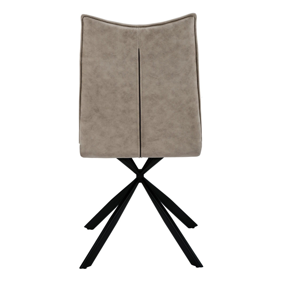 Jade Taupe Fabric & Black Metal Dining Chair (Set of 2) | Ortholuxe Home - Photo 6